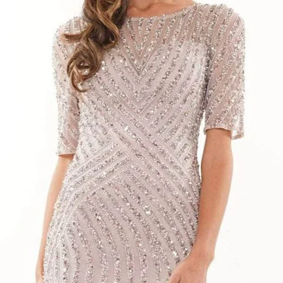 NWT Marsoni by Colors MV1209 Mother of the Bride Short Sleeve Dusty Rose Size 8 - Picture 2 of 6